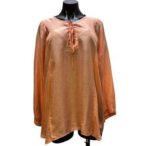 Pete & Greta Silk Blouse Peach S